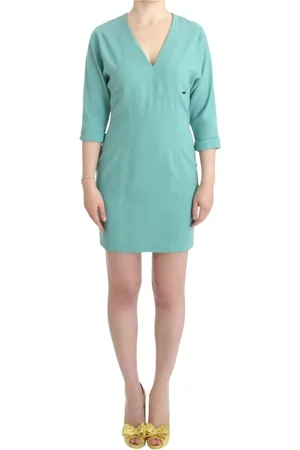 Costume National Kleedjes, Dames, Groen, M, Polyester, Elegante groene midi-jurk met V-hals