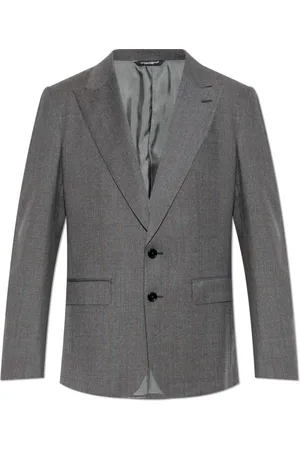 Dolce & Gabbana Jassen, Heren, Grijs, XL, Wol, Wollen blazer