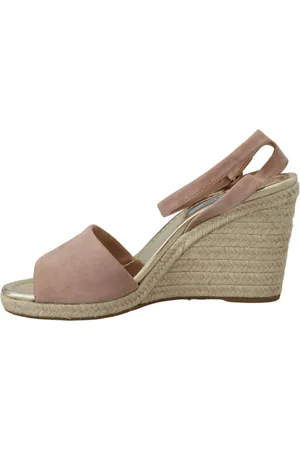 Prada Schoenen, Dames, Roze, 41 EU, Suède, Elegante suède sleehak sandalen