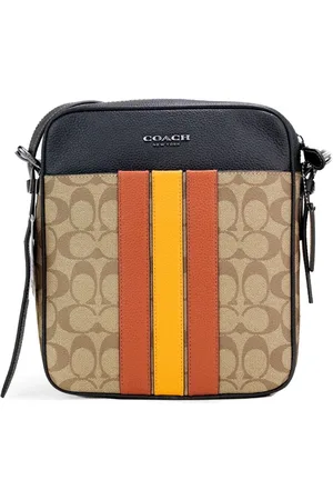 Coach Tassen, Heren, Veelkleurig, ONE Size, Leer, Varsity Stripe Crossbody Tas