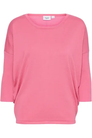 Saint Tropez Truien, Dames, Roze, M, Milasz R-Neck Pullover Sweater Chateau Rose