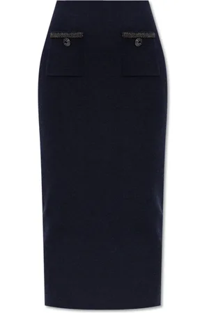 Self-Portrait Rokken, Dames, Blauw, S, Katoen, Rok met Zakken