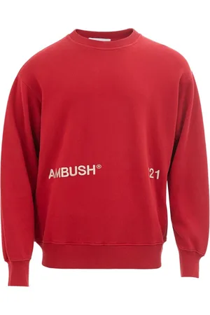 AMBUSH Sweatshirts & Hoodies, Heren, Rood, L, Katoen, Hoogwaardige rode katoenen trui