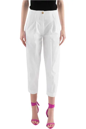 TELA Broeken, Dames, Wit, S, Casual Ritsbroek