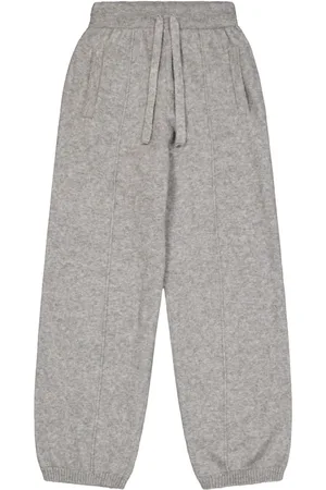LANEUS Broeken, Dames, Grijs, S, Kasjmier, Sportieve Cashmere Zijden Broek