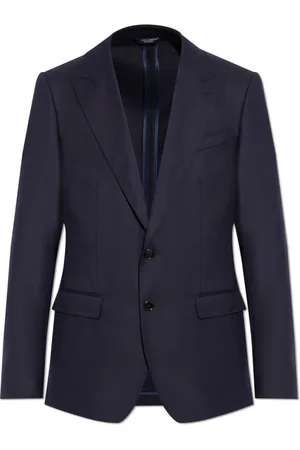 Dolce & Gabbana Jassen, Heren, Blauw, XL, Wol, Wollen jas