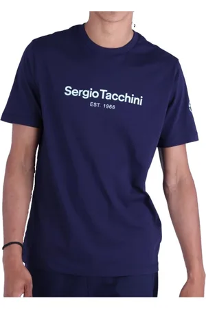 Sergio Tacchini Tops, Heren, Blauw, M, Katoen, Goblin T-shirt 100% Katoen