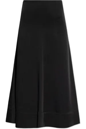 Lanvin Rokken, Dames, Zwart, M, Satijn, Satijnen Rok