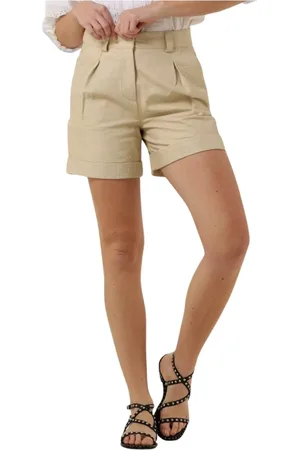 Notes Du Nord Korte broeken, Dames, , XS, Georgina Leren Shorts Creme