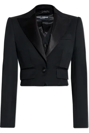 Dolce & Gabbana Jassen, Dames, Zwart, S, Wol, Wollen blazer