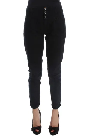 Costume National Jeans, Dames, Zwart, W28, Denim, Slim Fit Zwarte Denim Jeans