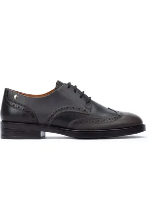 Pikolinos Schoenen, Dames, Grijs, 41 EU, Leer, Grijze veterschoen voor dames