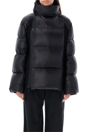 SACAI Jassen, Dames, Zwart, M, Wol, Zwarte Wol Melton Donsjas