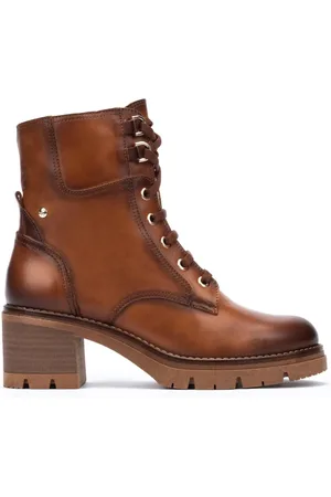 Pikolinos Schoenen, Dames, Bruin, 38 EU, Leer, Bruine Leren Enkellaarzen - Soria