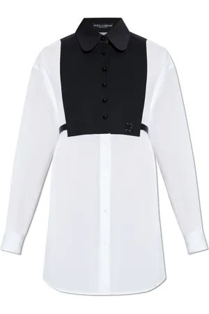 Dolce & Gabbana Blouses & Shirts, Dames, Wit, S, Katoen, Katoenen overhemd