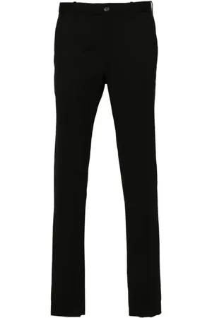 Incotex Broeken, Heren, Zwart, M, Wol, Slim Fit Zwarte Pantalon