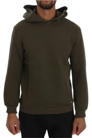 D.A. Daniele Alessandrini Sweatshirts & Hoodies, Heren, Groen, S, Katoen, Groene Hoodie Katoen Elegant Stijl