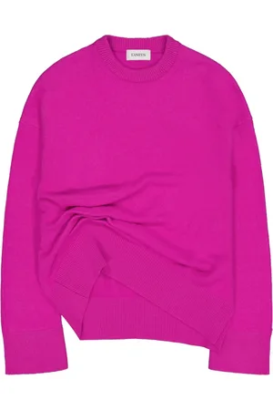 LANEUS Truien, Dames, Roze, 2Xs, Wol, Asymmetrische Merinowollen Trui