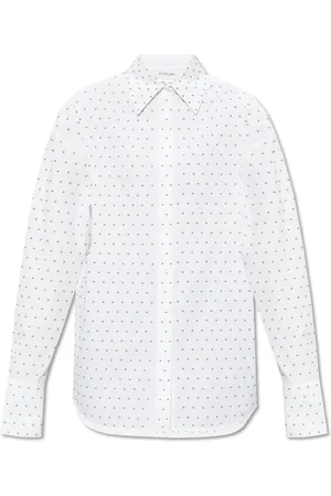 Sportmax Blouses & Shirts, Dames, Wit, XS, Katoen, Shirt met decoratieve afwerking Vicky