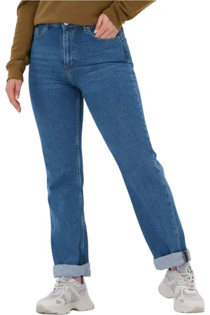 Envii Jeans, Dames, Blauw, L, Blauwe Straight Leg Jeans 6863