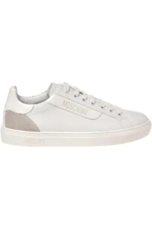Moschino Schoenen, Heren, Wit, 44 EU, Witte Sneakers voor een Stijlvolle Look