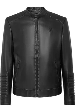 Philipp Plein Jassen, Heren, Zwart, L, Zwarte Jassen voor Mannen Aw 23