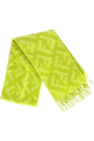 Fendi Pre-owned, Dames, Groen, ONE Size, Wol, Pre-owned Cashmere scarves