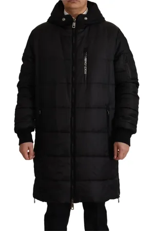 Dolce & Gabbana Jassen, Heren, Zwart, S, Luxe Hooded Parka Winterjas