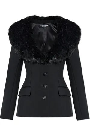 Dolce & Gabbana Jassen, Dames, Zwart, S, Wol, Wollen jas