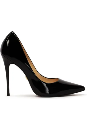 Kazar Schoenen, Dames, Zwart, 35 EU, Leer, Zwarte gelakte hoge hakken pumps