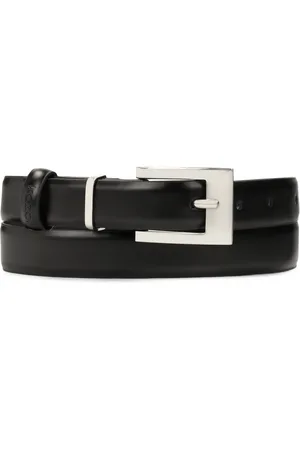 Kazar Accessoires, Dames, Zwart, 100 CM, Leer, Smalle riem van glad zwart leer
