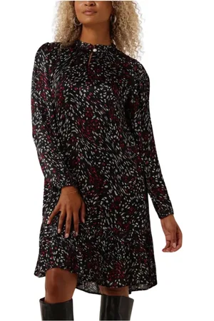 Moliin Kleedjes, Dames, Zwart, S, Elegante Zwarte Mini Jurk