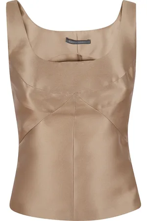 Alberta Ferretti Tops, Dames, , L, Neutrale Topkleding Aw 24