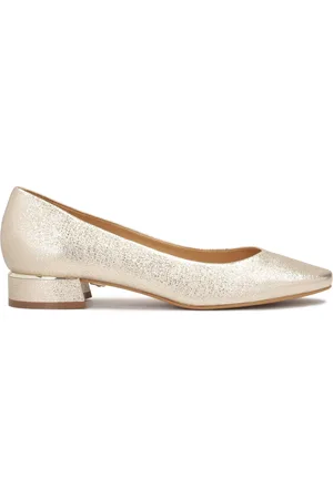 Kazar Schoenen, Dames, Geel, 36 EU, Leer, Lage pompen voor goud metallic leer
