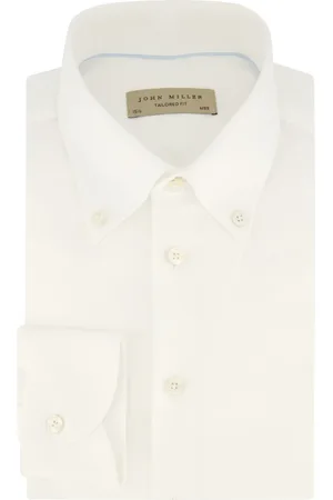 john miller Overhemden, Heren, Wit, L, Katoen, Wit Business Overhemd Tailored Fit