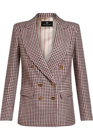 Etro Jassen, Dames, Bruin, M, Wol, Multi-Color Jas MR S9800 Stijl