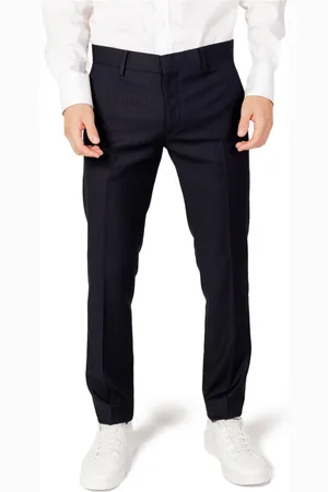 Antony Morato Broeken, Heren, Blauw, S, Polyester, Blauwe Polyester Viscose Elastaan Broek
