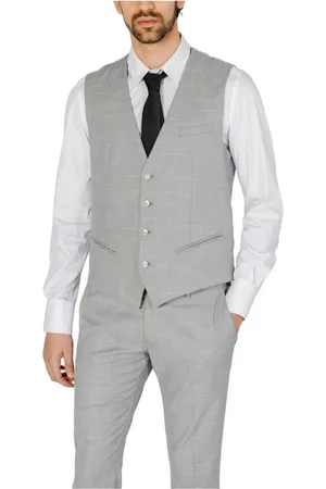 Antony Morato Pakken, Heren, Grijs, XS, Polyester, Grijze Mouwloze Gilet Lente/Zomer Effen