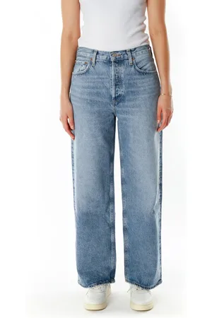 AGOLDE Jeans, Dames, Blauw, W24, Katoen, Baggy Low Rise Jeans