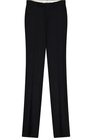 LANEUS Broeken, Dames, Zwart, S, Wol, Slim Fit Wol Sigaret Broek