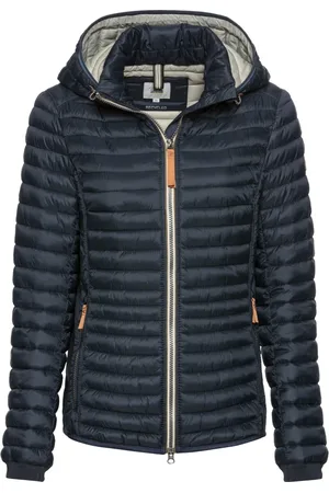 Camel Active Jassen, Dames, Blauw, M, Lichte gerecyclede polyamide gewatteerde jas