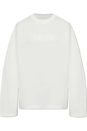 Jil Sander Tops, Heren, , XS, Katoen, T-shirt met logo