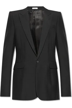 Alexander McQueen Jassen, Heren, Zwart, M, Wol, Wollen Blazer