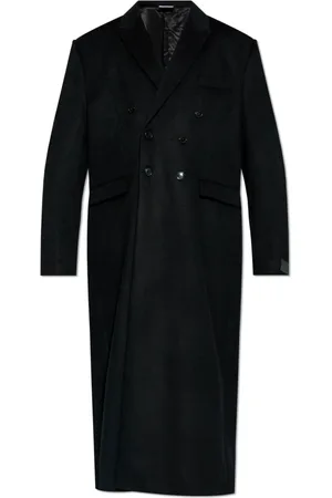 Vetements Mantels, Heren, Zwart, M, Wol, Wollen jas