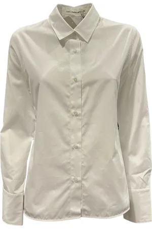 Lis Lareida Blouses & Shirts, Dames, Wit, L, Katoen, Klassieke Katoenen Blouse met Knoopsluiting