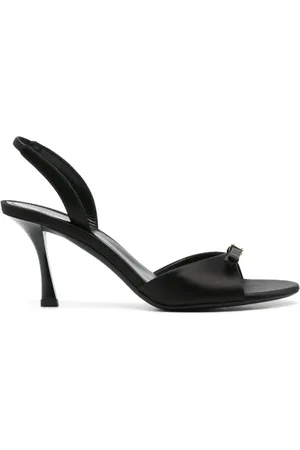 Givenchy Schoenen, Dames, Zwart, 40 EU, Leer, Zwarte sandalen met 4G-motief