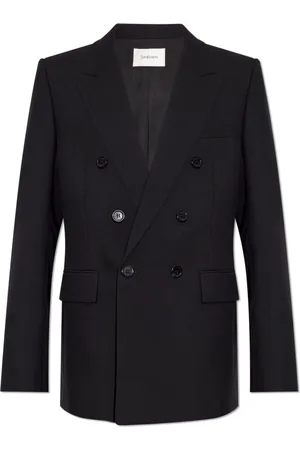 Saint Laurent Jassen, Heren, Zwart, L, Wol, Wollen Blazer