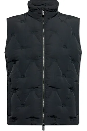 Burberry Jassen, Heren, Zwart, L, Vest met Logo