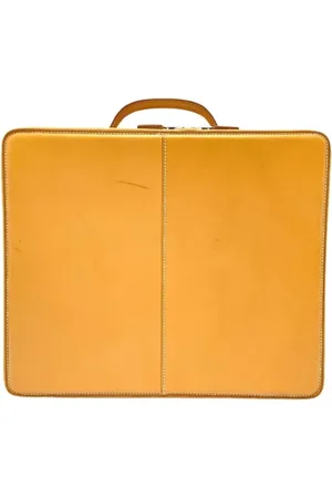 Hermès Pre-owned, Heren, Geel, ONE Size, Leer, Tweedehands leren handtassen