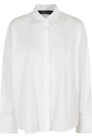 FEDERICA TOSI Blouses & Shirts, Dames, Wit, M, Katoen, Boyfriend Overhemd